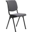 Conventio avec assise rembourrée, gris et armature, noir HAG