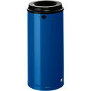 Corbeille à papier - acier galvanisé - 24 L - avec support mural - verrouillable - bleu gentiane
