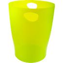 Corbeille à papier Biella Ecobin Chromaline, capacité 15 l, avec poignées, sans couvercle, Ange Bleu, Ø 263 x H 335 mm, PP, vert anis