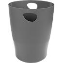 Corbeille à papier Biella Ecobin Office, capacité 15 l, avec poignées, sans couvercle, Ange Bleu, Ø 263 x H 335 mm, PP, gris foncé