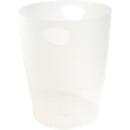 Corbeille à papier Biella Ecobin Office, volume 15 l, avec poignées, sans couvercle, Ange Bleu, Ø 263 x H 335 mm, PP, blanc givré