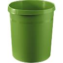 Corbeille à papier HAN GRIP, ronde, volume 18 l, extra stable, 2 poignées encastrées, sans couvercle, L 237 x P 312 x H 350 mm, polypropylène, vert