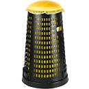 Corbeille de support en polypropylène, noir/jaune