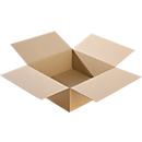 Corrugated cardboard packing boxes, W 392 x D 392 x H 150 mm, square
