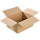 Corrugated cardboard packing boxes, W 392 x D 392 x H 200 mm, rectangular