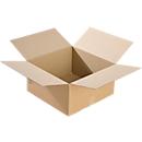 Corrugated cardboard packing boxes, W 392 x D 392 x H 200 mm, square