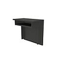 Counter-Element für Empfangstheke Basic C, verschiebbar, mit Ablagefach, B 670 x T 360 x H 620 mm, Gesamhhöhe auf Wange 1100 mm, graphit