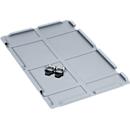 Couvercle à charnières série Economy pour bac Euro - en plastique - 600 x 400 mm - gris - notre marque Schaefe Shop Pure