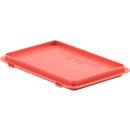 Couvercle avec crochets pour bac EURO EF-D 32 H, rouge