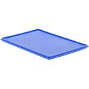 Couvercle avec crochets pour bac EURO EF-DH 64, bleu