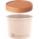 Couvercle Papstar pure, pour gobelet à soupe, Ø 98 mm, 25 pcs., compostable, carton de fibres fraîches, brun