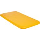 Couvercle pour conteneur rectangulaire, plastique, 450 L, jaune