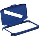 Couvercle rabattable DURABIN® pour collecteur de DURABIN® 60 litres - avec fente d'insertion - bleu