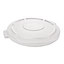 Couvercle Rubbermaid Brute pour bac rond de 166,5 l, avec rainures d'écoulement et fermeture à encliquetage, L 699 x l 622 x H 51 mm, plastique, blanc