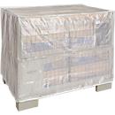 Couverture résistante aux intempéries pour box grillagé, sans fermeture éclair, transparente