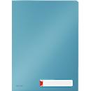 Couverture transparente Leitz® Cosy Privacy, opaque, A4, jusqu'à 40 feuilles, 3 compartiments et étiquette, 3 pièces, bleu