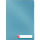 Couverture transparente Leitz® Cosy Privacy, opaque, format A4, jusqu'à 40 feuilles, avec étiquette, 3 pièces, bleu