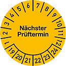 Crachá de teste, data do próximo teste (2017- 2022)