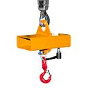 Crochet de charge pour chariot élévateur et grue Bauer LH-I 1,5, avec émerillon, charge max. 1500 kg, orange RAL 2000