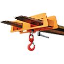 Crochet de levage LH 2, capacité de charge 2500 kg, orange laqué