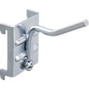 Crochet pour parois perforées WFI, incliné, pour plaques perforées avec dimensions de trous 9 x 9 mm &amp; distance entre les trous 38 mm, L 50 mm, acier, 5 pièces