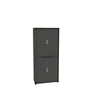 Cross shutter cabinet, 2-part, W 1000 mm, 6 AA, graphite
