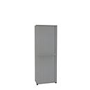 Cross shutter cabinet, 2-part, W 800 mm, 6 AA, silver