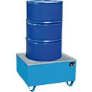 Cubeta BAUER AW-1/PE, con rejilla, 200 l, ancho 815 x fondo 815 x alto 470 mm, azul