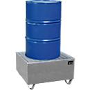 Cubeta BAUER AW-1/PE, con rejilla, 200 l, ancho 815 x fondo 815 x alto 470 mm, galvanizada