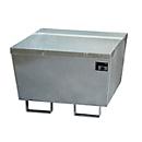 Cubeta colectora BAUER AO-1, acero, 229 l, An 800 x P 800 x Al 545 mm, galvanizado