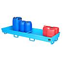 Cubeta colectora BAUER AO-4/B, acero, 280 l, An 2400 x P 800 x Al 285 mm, azul