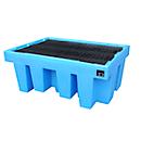 Cubeta colectora de PE Bauer tipo WP, plástico, con rejilla, 1000, 1 x 1000 litros IBC