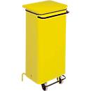 Cubo de basura Conticolor, con pedal, capacidad 110 l, amarillo