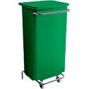 Cubo de basura Conticolor, con pedal, capacidad 110 l, verde