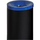 Cubo de basura de seguridad Grisu Color, 90 l, negro/azul