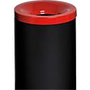 Cubo de basura de seguridad Grisu Color, 90 l, negro/rojo