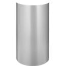 Cubo de basura, para uso interior, volumen 50 l, tapa autoextinguible, Ø 335 x H 625 mm, acero con recubrimiento de polvo, color aluminio/negro