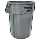 Cubo de basura Rubbermaid Brute, 166,5 l, redondo, bloqueador de rayos UV, L 612 x A 717 x H 796 mm, polietileno, gris