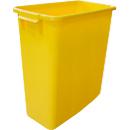 Cubo de basura sin tapa, 60 l, amarillo