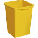 Cubo de basura sin tapa, 90 l, amarillo