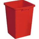 Cubo de basura sin tapa, 90 l, rojo