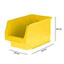 Cubos de basura SSI Schäfer serie PROFI LF 322, plástico, 10,4 litros, amarillo