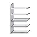 Dante® office shelving, add-on shelving, H 1900 x W 800 mm, without rear panel, light gray