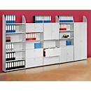 Dante® office shelving, shelving unit, H 2250 x W 800 mm, rear wall, light grey