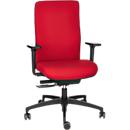 Dauphin bureaustoel SHAPE ECONOMY 2 COMFORT, synchroonmechanisme, met armleuningen, flexibele rugleuning, rood