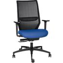 Dauphin office chair SHAPE ECONOMY 2 MESH, synchronised mechanism, with armrests, 3D seat joint, blue