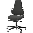 Dauphin Tec Identity bureaustoel, zonder armleuningen, synchroonmechanisme, holle zitting, lendensteun, stoffen bekleding, grijs/grijs