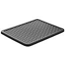 Deckel für Aufbewahrungskorb Rotho COUNTRY mit Volumen 18 l & Format A4, L 375 x B 285 x H 15 mm, Polypropylen, anthrazit