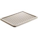 Deckel für Aufbewahrungskorb Rotho COUNTRY mit Volumen 18 l & Format A4, L 375 x B 285 x H 15 mm, Polypropylen, cappuccino