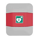 Defibrillator-Aufsatz, f. Feuerlöscherschrank help, B 434 x T 225 x H 196 mm, rot